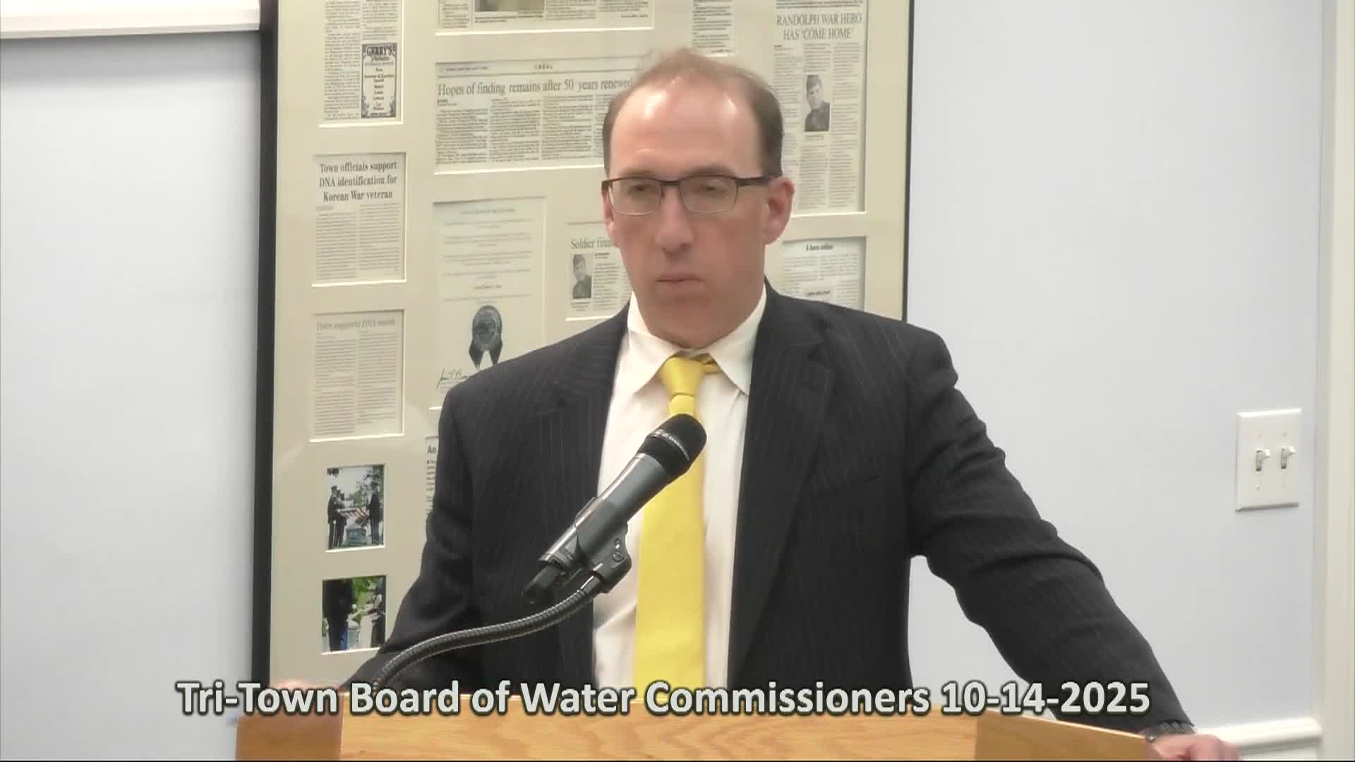 TriTown Board of Water Commissioners 10-14-2025