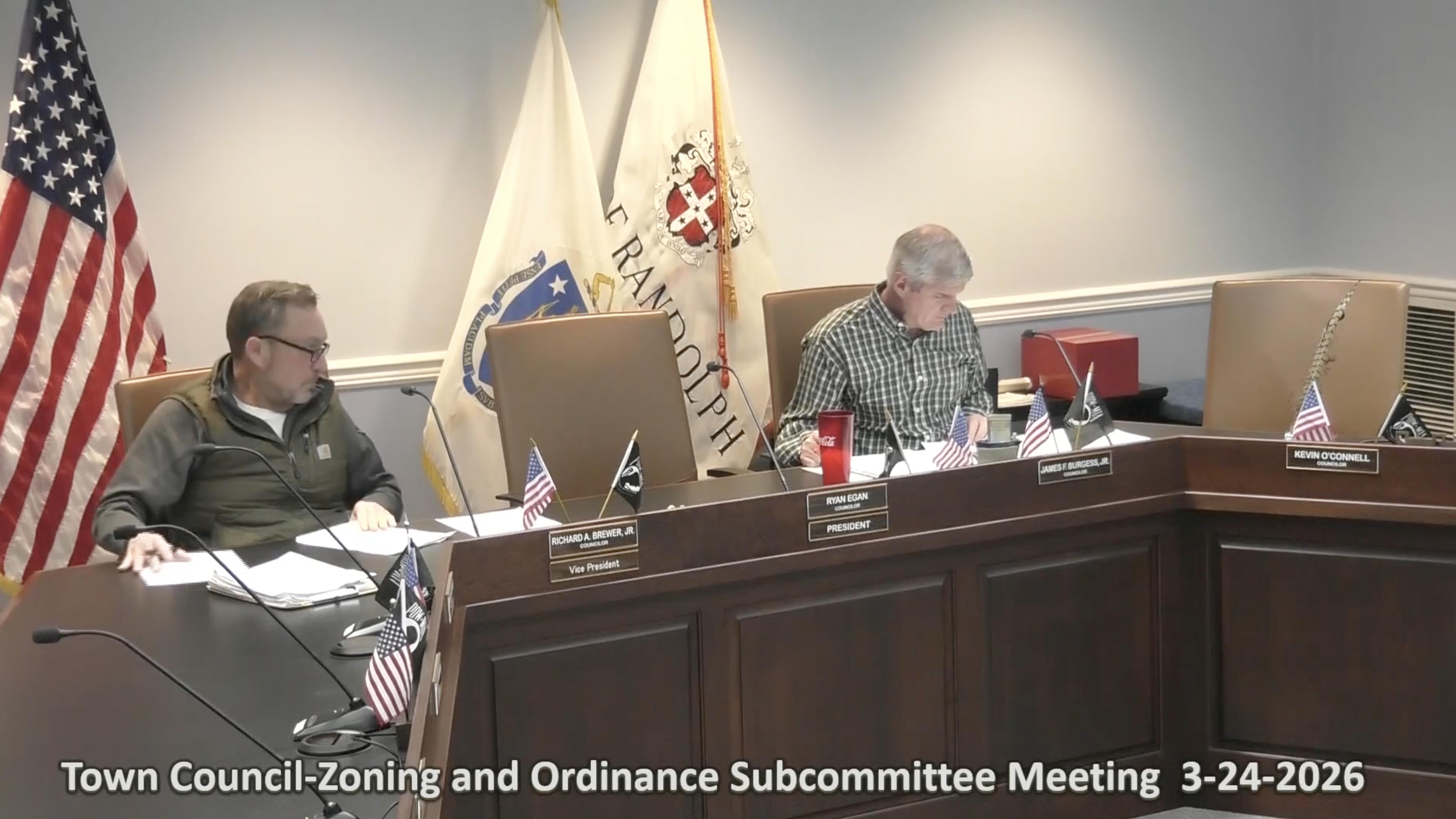 Thumbnail image for Town Council-Zoning and Ordinance Subcommittee 3-24-2026
