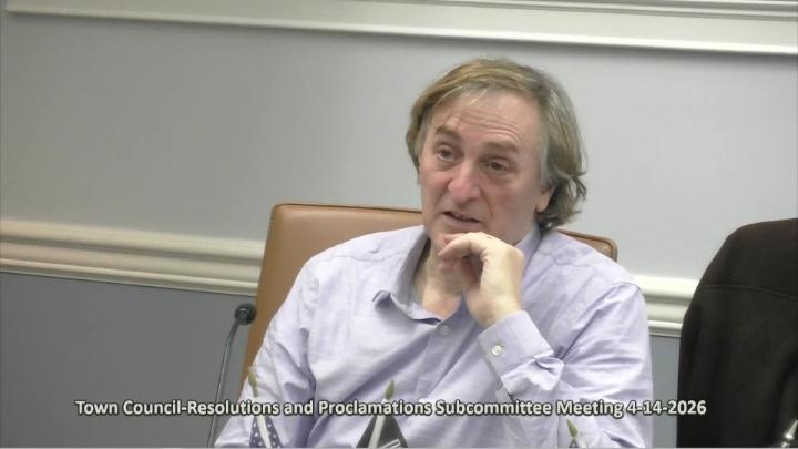 Thumbnail image for Town Council-Resolutions and Proclamations Subcommittee 4-14-2026