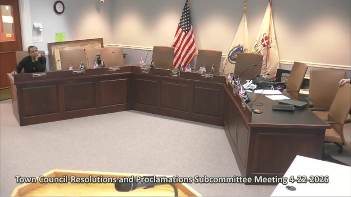Thumbnail image for Town Council-Resolutions and Proclamations Subcommittee 4-22-2026