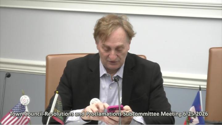 Thumbnail image for Town Council-Resolutions and Proclamations Subcommittee 6-25-2026