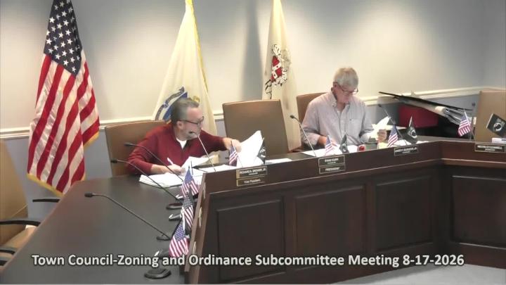Thumbnail image for Town Council-Zoning and Ordinance Subcommittee 8-17-2026